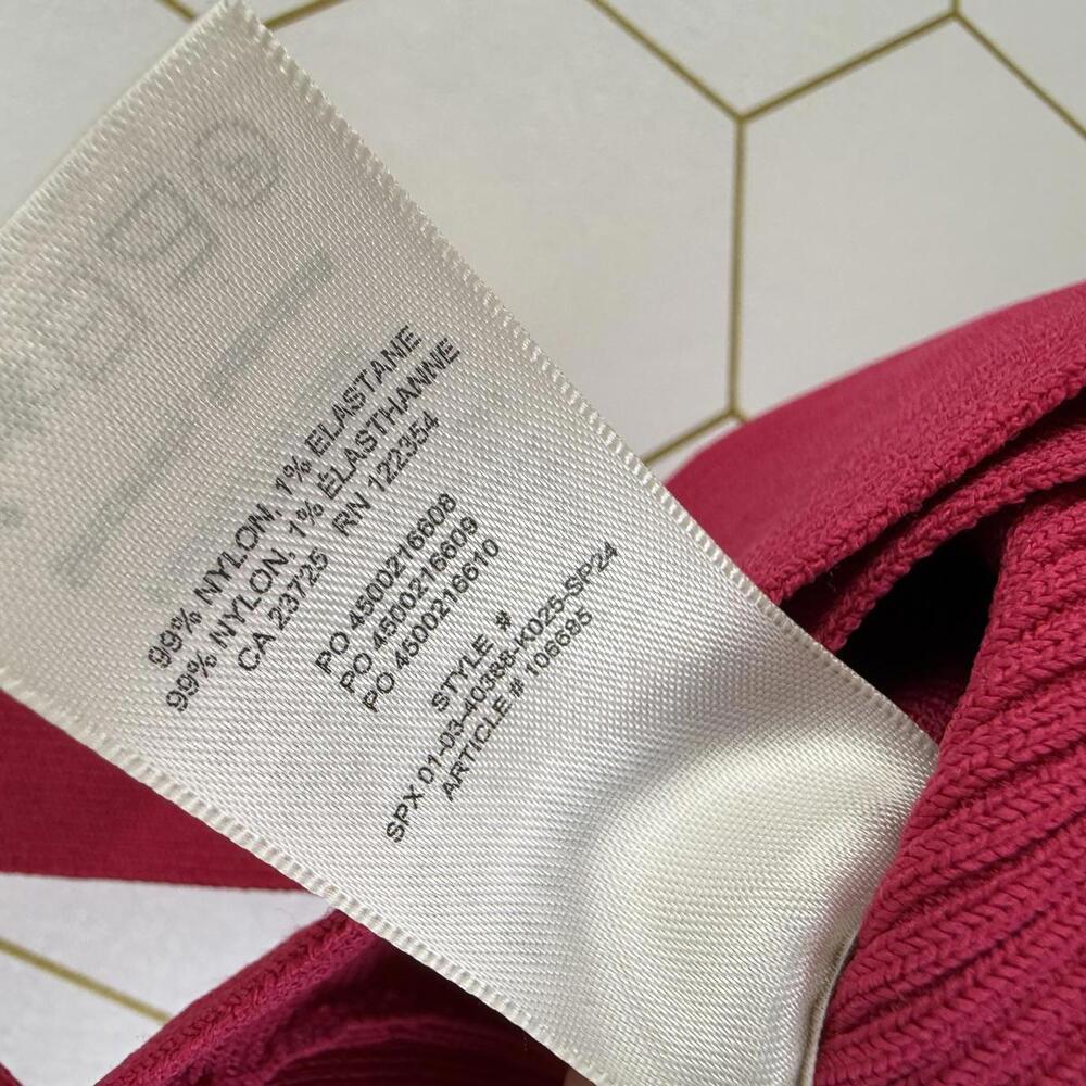 Babaton by Aritzia Hot Pink Sculpt Knit Greek Ribbed Cropped Top - Size - XS - Picture 7 of 10